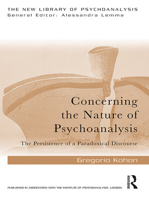 cover image of Concerning the Nature of Psychoanalysis